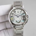 Swiss Replica Cartier Ballon Bleu De Cartier Watch Stainless Steel Silver Dial 42MM